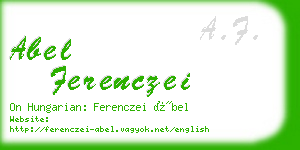 abel ferenczei business card